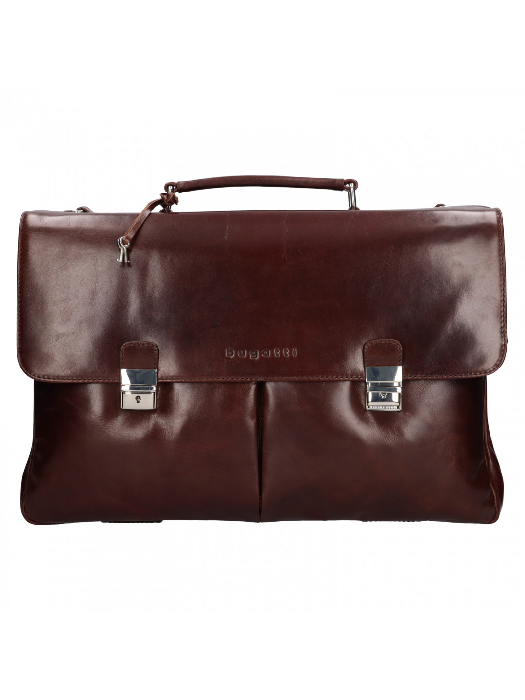 Luxusní pánská kožená aktovka Bugatti Sender – hnědá